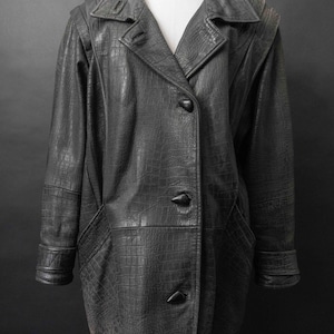 Power Shoulder Leather Jacket - Etsy