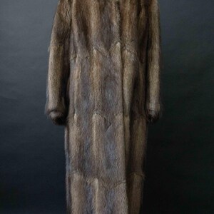 Manteau Vison Vintage Marron - Taille 38-40 Homme - Occasion En Très Bon état