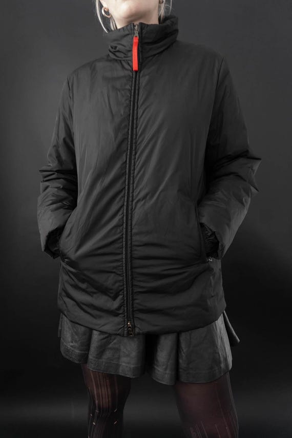 Vintage Prada Linea Rossa Down Jacket, Black Men's Size 44 S-M