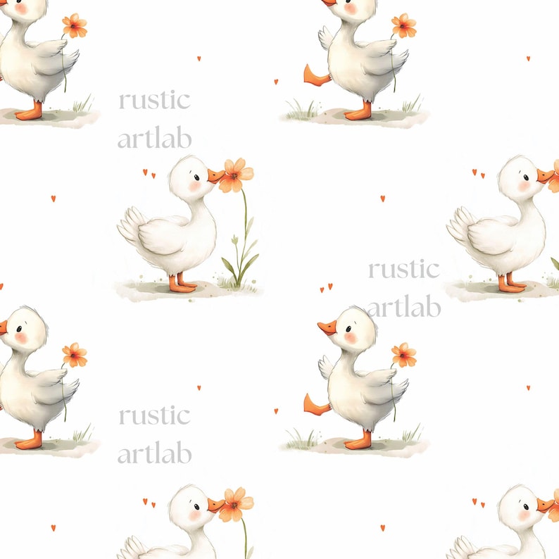 Duck Seamless Pattern display