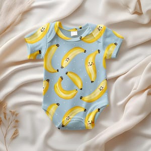 Banana Seamless Pattern baby onesie mockup preview