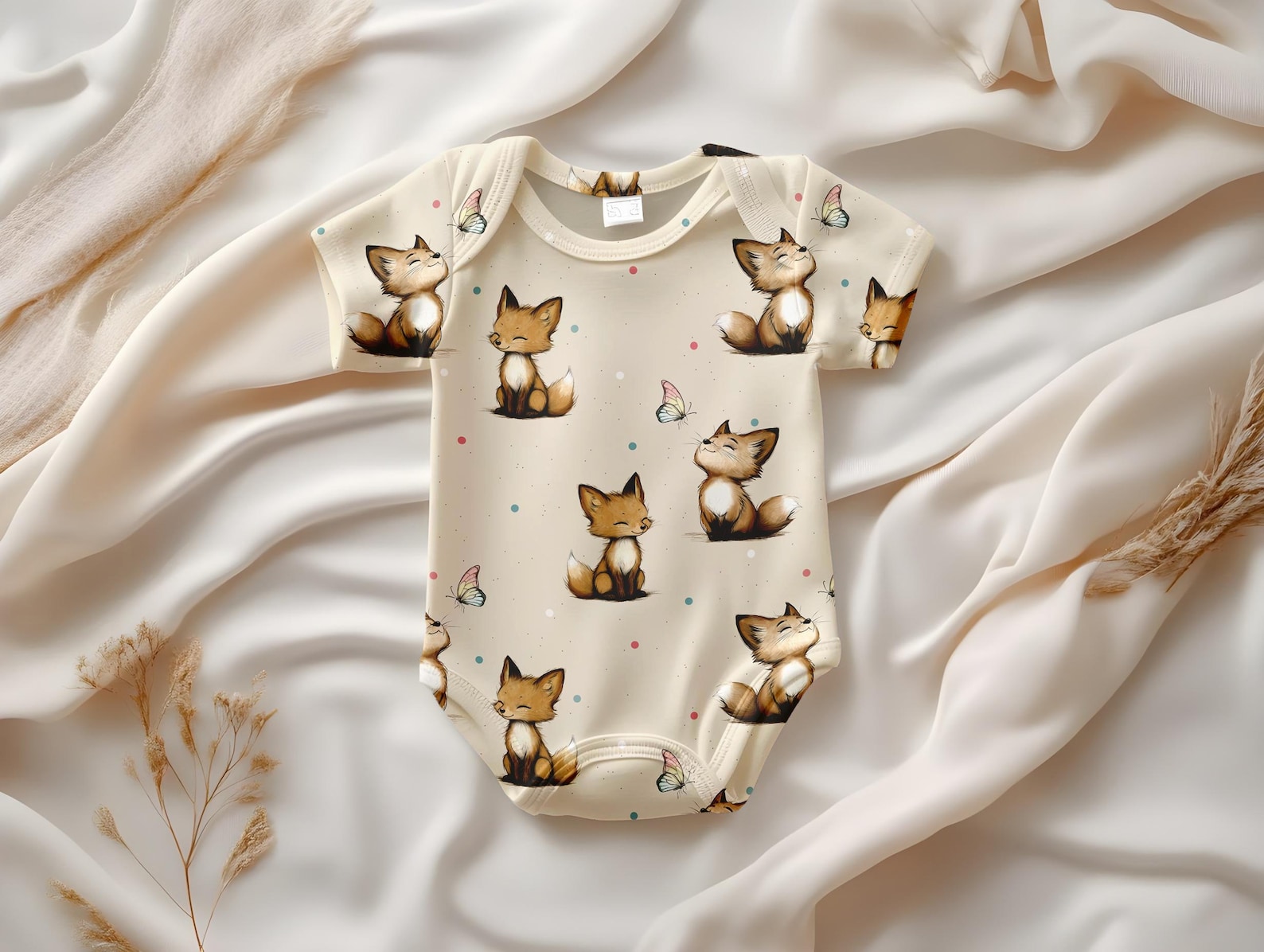 Fox Seamless Pattern, Cute Baby Fabric Design, Watercolor Fox Nursery ...