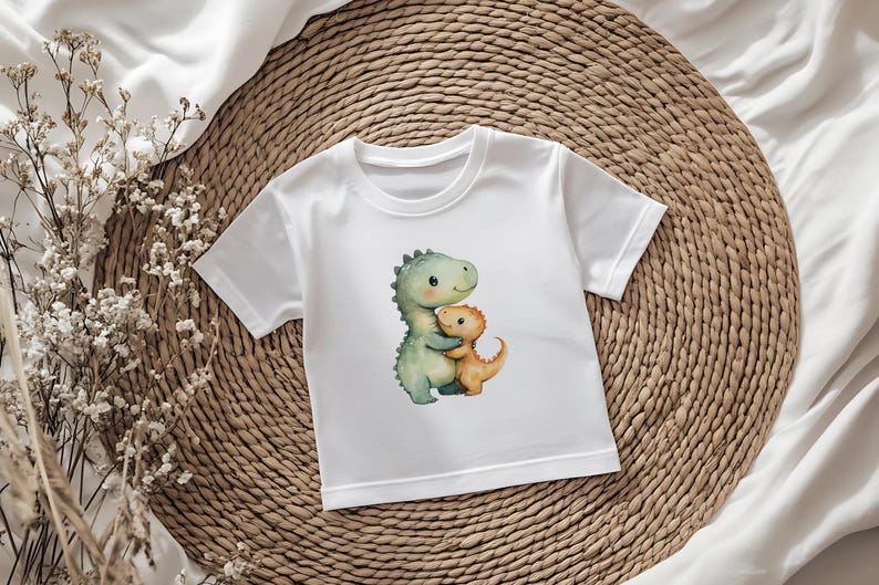 Watercolour Dinosaur sublimation design mockup preview