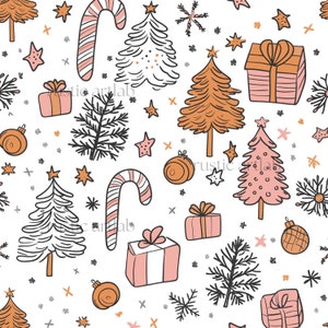 Weihnachten Musterdesign, Urlaub Retro Muster Design für Sublimation