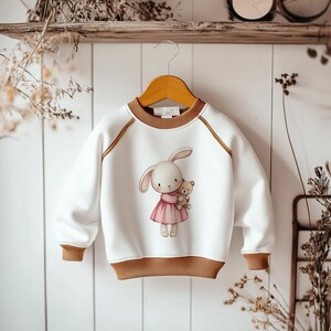 Cute Rabbit Illustration, Bunny PNG mockup preview