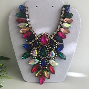 Big multicolor statement necklace chunky statement necklace oversize necklace women’s statement necklace accessories gifts for her