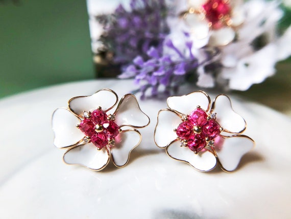 Pink 2024 spinel earrings