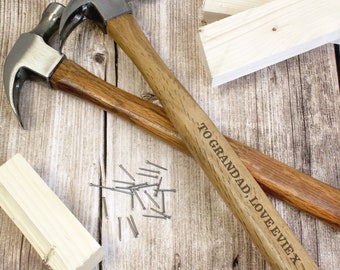 Personalised Bold Text Hammer - DIY Gift - Personalised Hammer - Fathers Day Gift - Christmas Gift for Men - Gift for Grandad