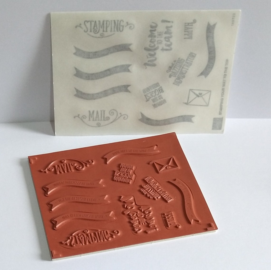 Stampin Up Cling Stamp Set Stamping Your Way to the Top Etsy