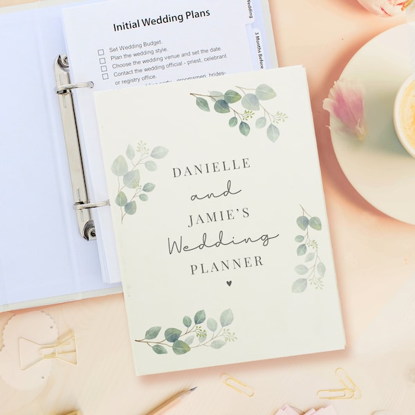 Personalised Botanical Wedding Planner - Botanical - Wedding Planner Book - Wedding Organiser - Engagement Gift