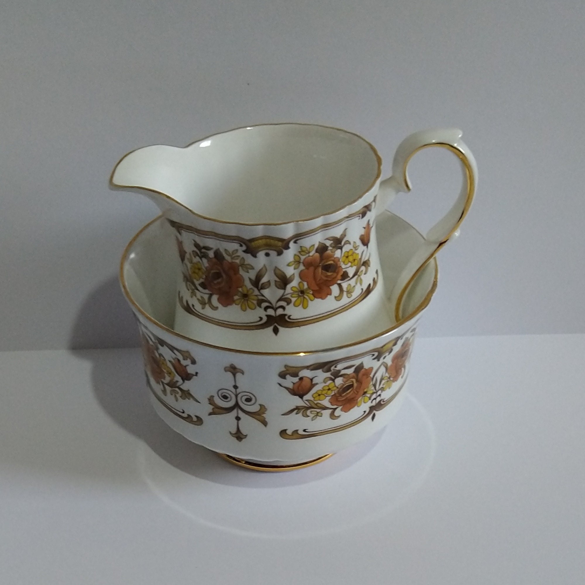 Royal Stafford Clovelly Bone China Sugar Bowl & Milk Jug Etsy