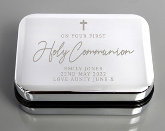 Personalised First Holy Communion Necklace Box - Personalised Keepsake - First Holy Communion Gift - Personalised Trinket Box