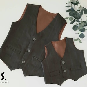 Boys vest only/boys waistcoat for baptism/ wedding parties/ring bearer vest/photo prop for boys/golf outfit/high quality suiting fabric vest