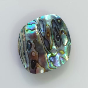 Fancy Paua Abalone Shell, Natural Fancy forma Abalone Shell Cabochon Loose Gemstone 65.55 Ct. 30x30x8 MM. Joyería haciendo cabujón A-127