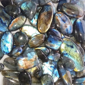 Labradorite cabochon lot, Wholesale Natural Labradorite 200 Crt. Lot, Best Quality Labradorite cabochon lot, wire wrap Jewelry Cabs A-153
