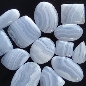 AAA+ Qualità Naturale Pizzo Blu Agate Cabochon Gemstone, Forma mista Bella Pizzo Blu Agate pietra sciolta, Wholesale Cabochon Fornitore A-140