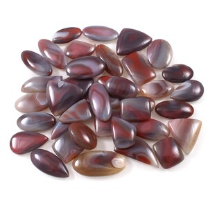 Natual Red Botswana Cabochon lot, Mix Shape Red Botswana agaat edelsteen lot, Groothandel cabochon leverancier, draad wraping Cabochon A-348