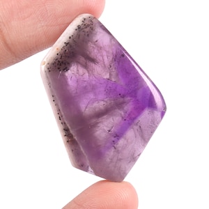 Cabochão de ametista trapiche de qualidade AAA +, pedra preciosa de ametista trapiche de formato extravagante, pedra solta de ametista trapiche 51 ct, cabochão pendente A-204