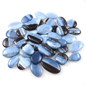 Mooie Blauwe Opaal Cabochon lot, Mix Vorm Blauwe Opaal Edelsteen partij, Groothandel cabochon leverancier, draad wraping Cabochon A-349