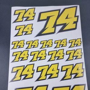 Personal custom Race numbers stickers decals graphics racing motorcycle car gokart motocross MX track dirt bike Laminated UV