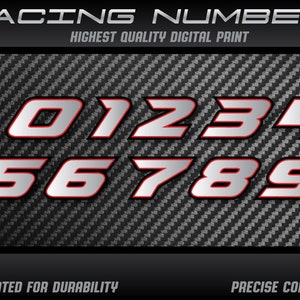 Numéros de course autocollants autocollants graphiques course moto voiture karting motocross MX piste vélo course voiture Laminé UV
