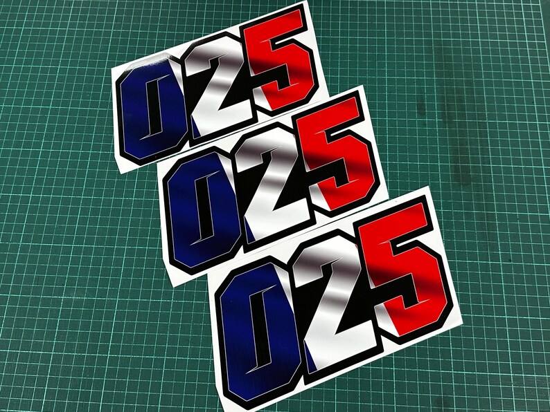 Country Flag Race Number Decals: Laminated Custom Stickers (3x) - Etsy