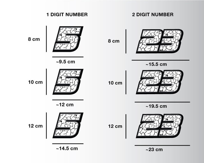 3x Personal Custom Race Numbers Stickers Decals Graphics - Etsy