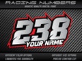 3x Personal Custom Race number and name plate stickers decals graphics motorcycle car kart motocross MX track bike racecar UV Laminated product logo