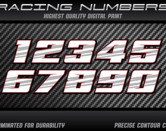Race numbers stickers decals graphics racing motorcycle car karting motocross MX track bike racecar Laminated UV