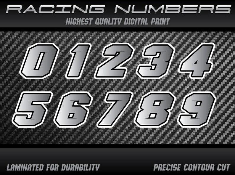 X Number Racing Decal Custom Race Number Stickers: Laminated Vinyl Decals - Etsy