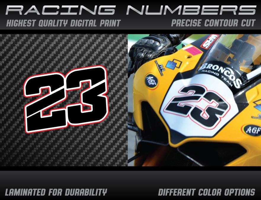 Adesivi/Decalcomanie Vinile Corsa Moto Mx Pista EUR 11,44 - Foto 6