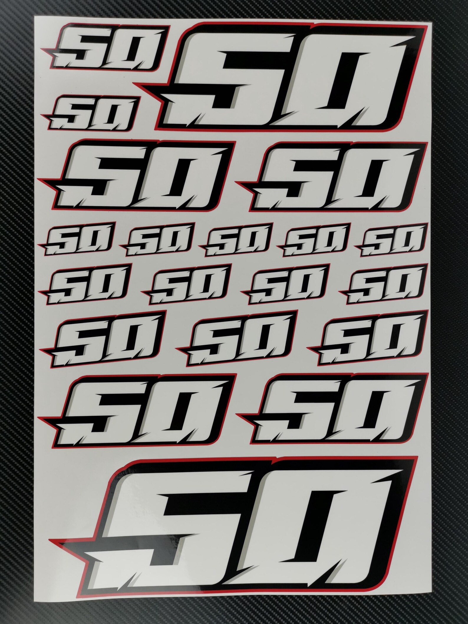 Custom Race Number Stickers: Laminated Decals, Motorcycle, Karting ...