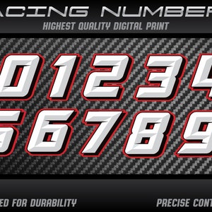 Numéros de course autocollants autocollants graphiques course moto voiture karting motocross MX piste vélo course voiture Laminé UV
