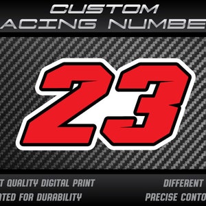 Personal custom Race numbers stickers decals graphics racing motorcycle car kart motocross MX track dirt bike Laminated UV