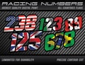Country Flag Race Number Decals: Laminated Custom Stickers (3x) product logo
