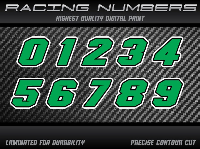 Number Zero Racing Sticker Custom Race Number Stickers: Laminated Vinyl Decals - Etsy