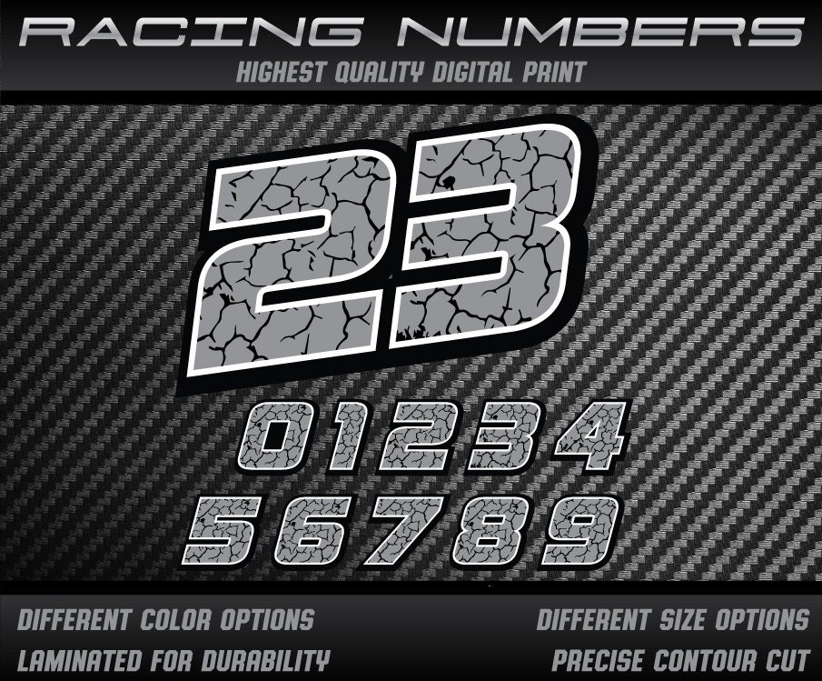 3x Custom Race Number Decals: Laminated UV Stickers - Etsy