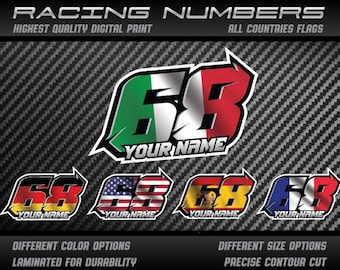 Autocollants personnalisés de plaque d'immatriculation : moto, kart, voiture - plastifiés UV