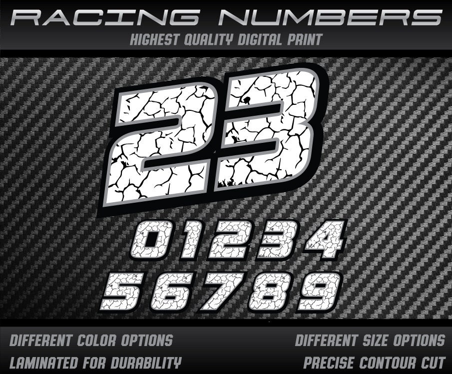 3x Personal Custom Race Numbers Stickers Decals Graphics - Etsy