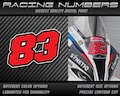 Custom Racing Number Decals: Laminated Vinyl Stickers - 3 Pack product logo