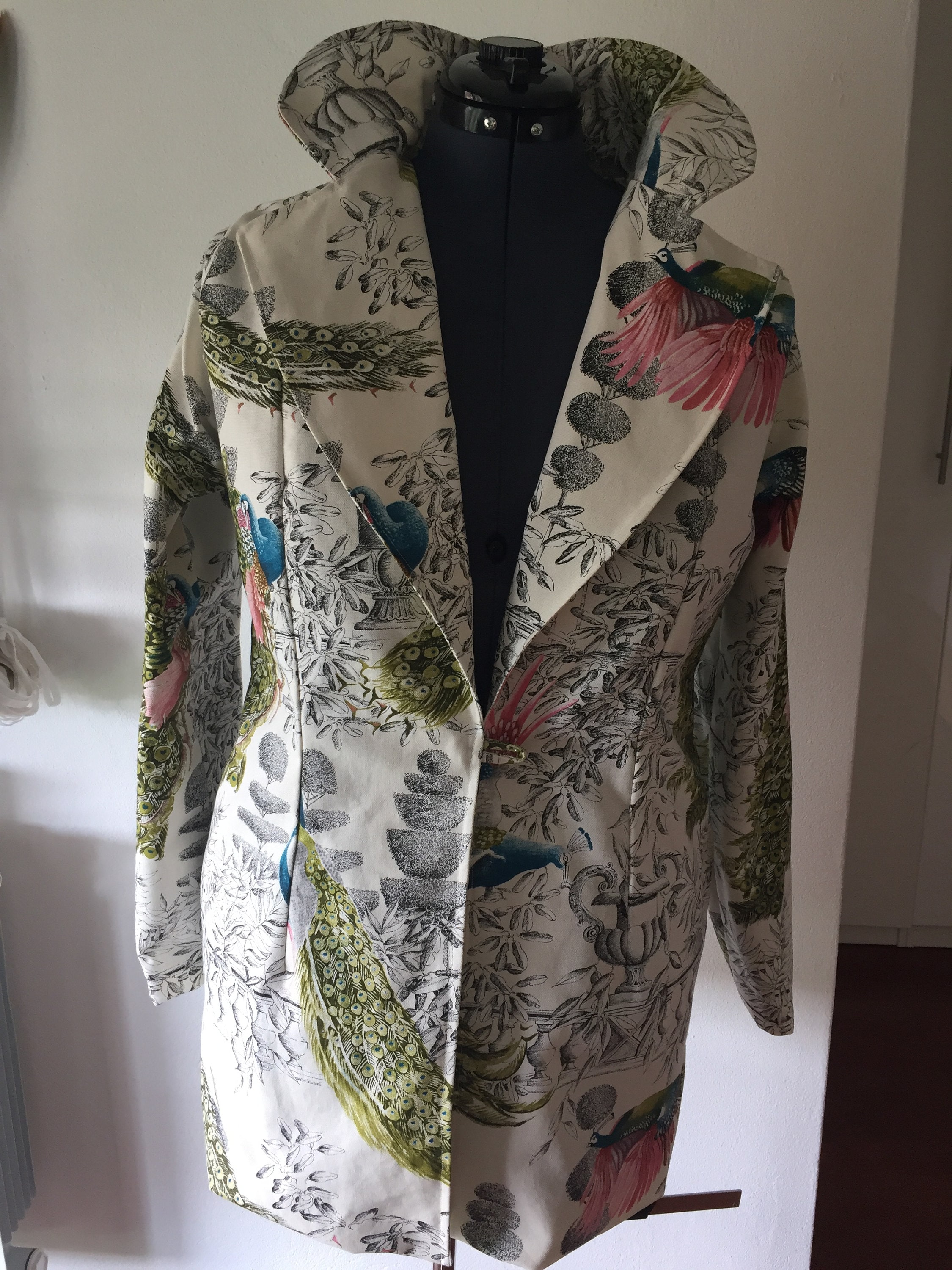 Jacket PEACOCK handmade elegant jacket patterned jacket Etsy