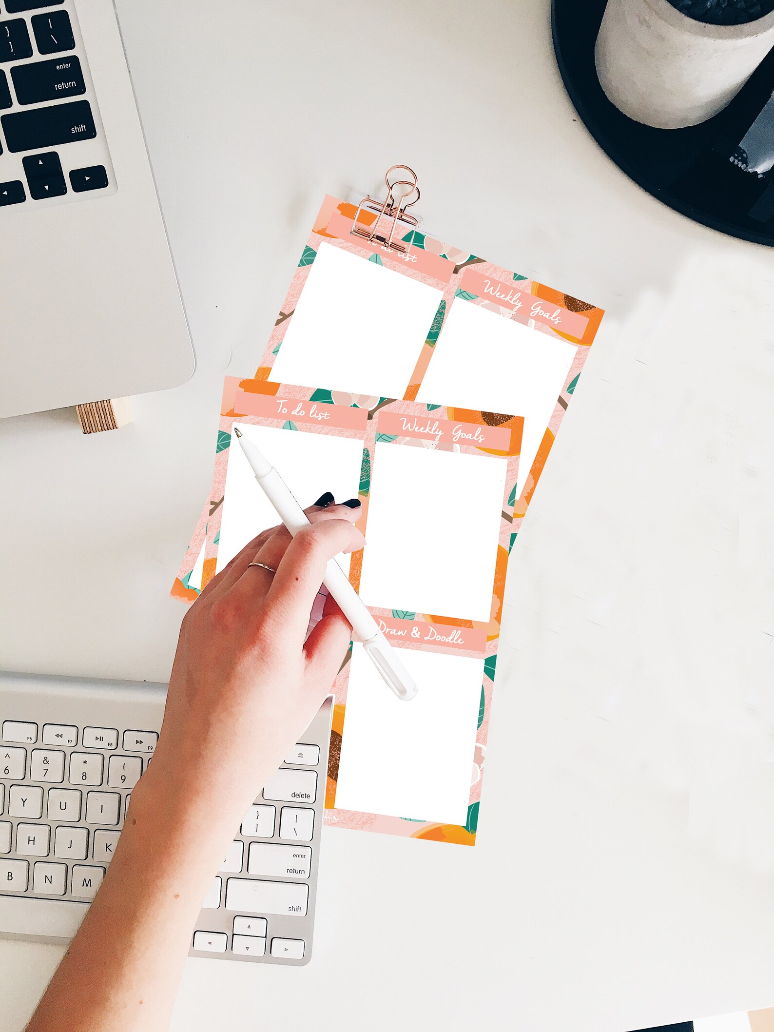 Apricot Pattern to Do List Printable A4 Planner Weekly - Etsy