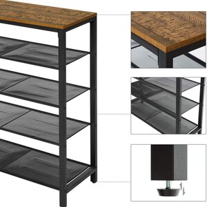 Zapato Estante Rústico Madera Negro Zapato Zapato Estante | Etsy