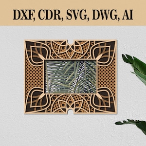 DT41 - Multilayer photo frame laser cut files, digital files