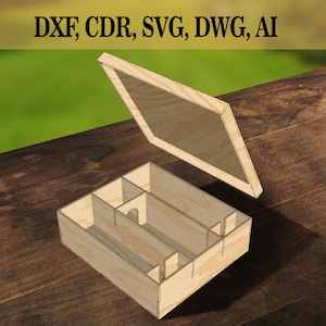 DT 14 - Proyecto de corte láser: Caja de regalo para botella de vino y copas