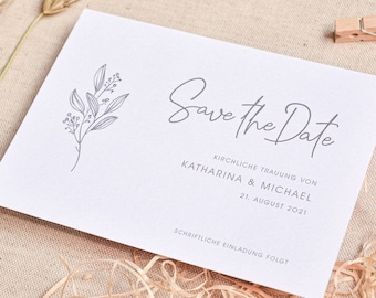 SAVE THE DATE Karte | Hochzeit | Karte | Postkarte | Change the Date | Hochzeitseinladung | Einladungskarten | Papeterie | Floral