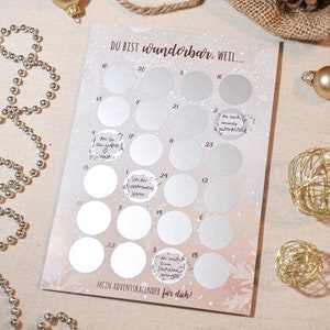Adventskalender | Geschenk zu Weihnachten | DIY Set | DIY Kit | Weihnachtskalender | Mann | Männer | Frau | beste Freundin | rubbeln