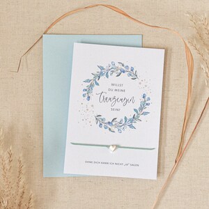 Geschenk Trauzeugin | Armband | Karte | Hochzeit | beste Freundin | Eukalyptus