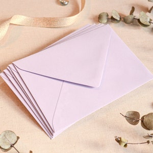 Briefumschlag | Hochzeitseinladung | Einladung Hochzeit | Taufe | Konfirmation | Briefumschläge für Grußkarten Postkarten | hellblau | lila