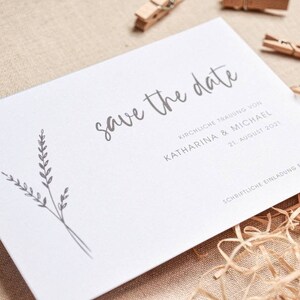 SAVE THE DATE Karte | Hochzeit | Karte | Postkarte | Change the Date | Hochzeitseinladung | Einladungskarten | Papeterie | Floral | Halm